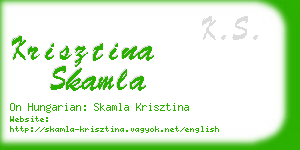 krisztina skamla business card